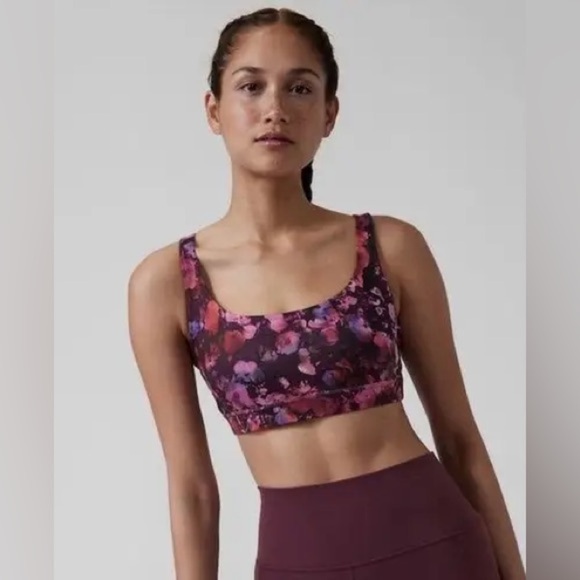Athleta Exhale Sports Bra A-C Dappled Bloom Multi Floral Size Small - Picture 1 of 7